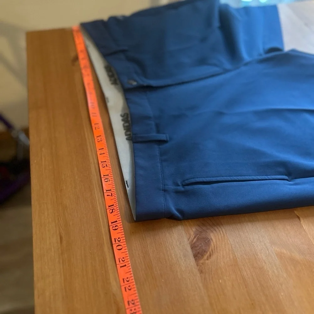 Adidas Golf Pants Blue Performance Lightweight 36X32